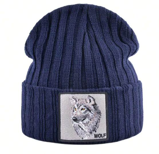 Mavi WildWear - Unisex Knitted Beanie: Wolf Edition