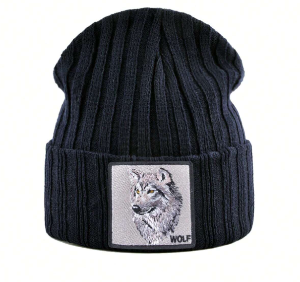 Mavi WildWear - Unisex Knitted Beanie: Wolf Edition